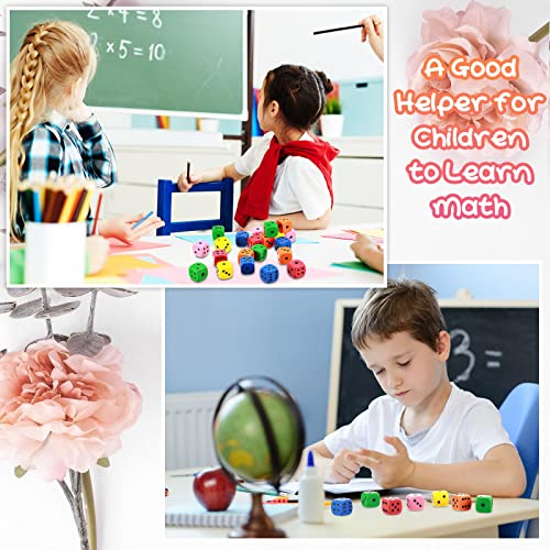 36 Pieces Foam Dice Colorful Dice Cubes Block Of Dice With Number Dots For Boy Girl Over 6+, Building, Educational Toys, Math Teaching, Pastime, Party Favors And Classroom Supplies #TOP1