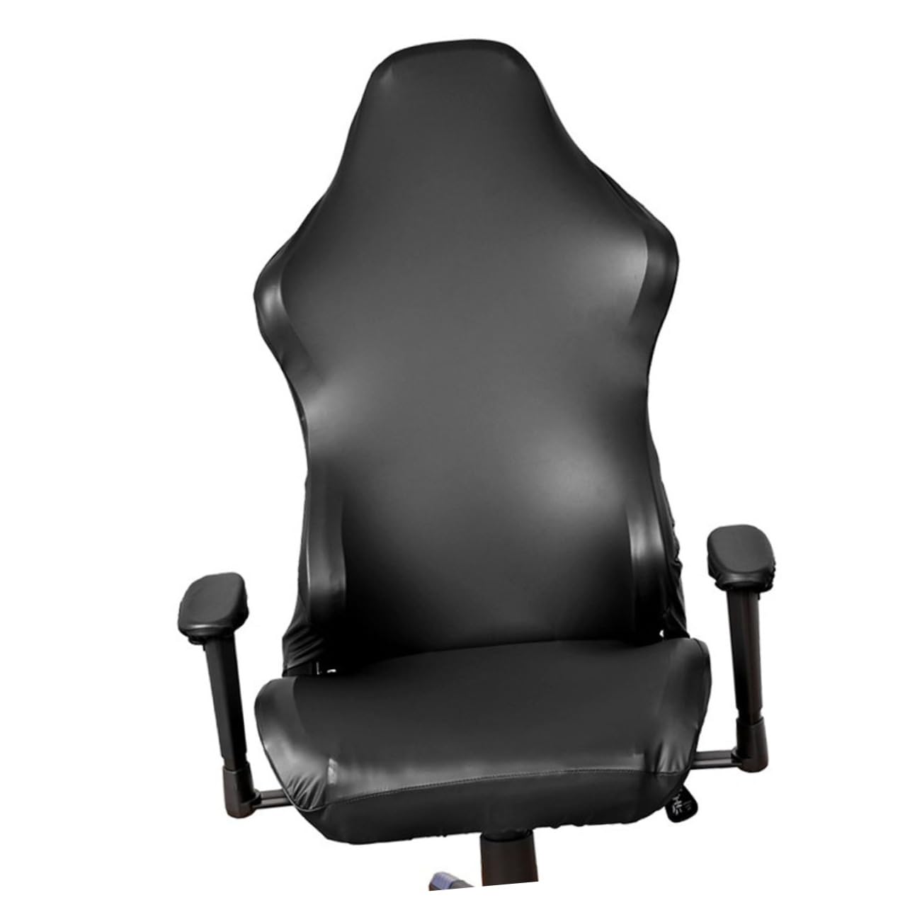 Housse de chaise de jeu noire en PU extensible Amosfun pour fauteuil gaming