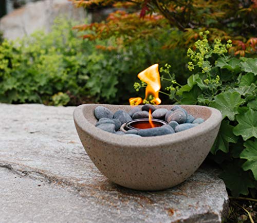 Terra Flame OD-TT-WAV-BGE-03N Fire Bowl, Stone - Thumbnail 3