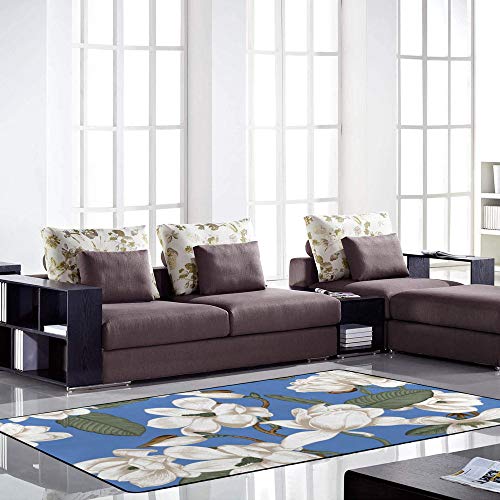 Tapis de salon facile à nettoyer grand format fleurs Ruchen - 4