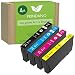 Produktbild Prindano 4er Set Patronen kompatibel mit Epson 405XL | Für Workforce Pro 3800 Series 3820DWF 3825DWF 3830DWTF 4800 Series 4820DWF 4825DWF 4830DTWF 7800 Series 7835DTWF 7840DTWF 7310DTW 7830DTWF