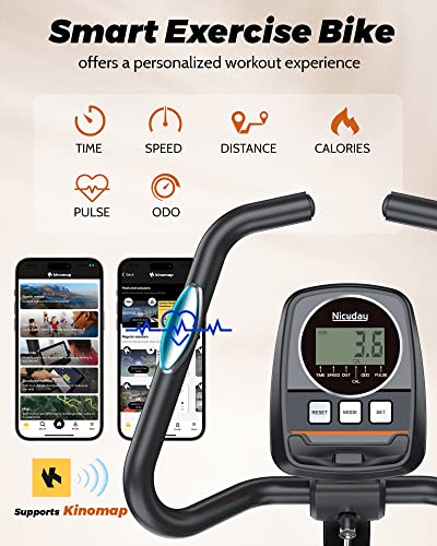 Niceday Upright Exercise Bike-Magnetic Resistance Indoor Cycling Bike With App Connectivity And Performance Monitor, 300 Weight Capacity #TOP2