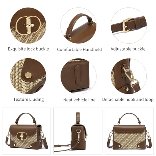 Image of Women's Recycled Leather Top Handle Tote Crossbody Work Bag
