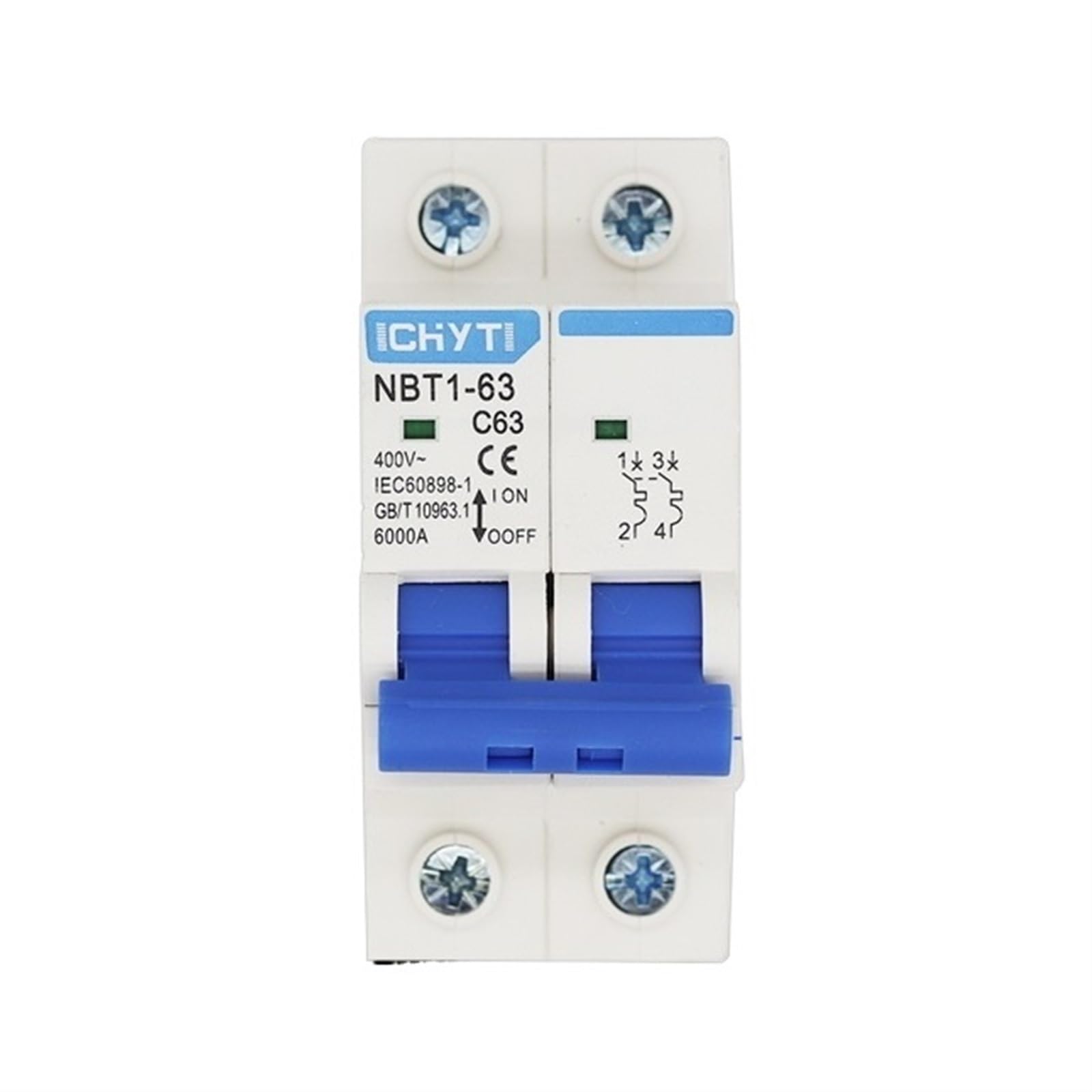 Disjoncteur miniature bipolaire NBT1-63 pour sécuriser votre installation maison