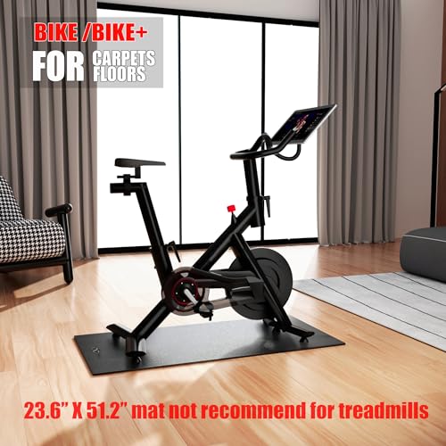 Image of Cycleclub Bike Mat Compatible with Peloton Bike,Elliptical,Treadmill Mat, 6mm Thick, Under Exercise Bike Trainer Pad for Indoor Stationary Spin Bike Gym Equipment Hardwood Floor Carpet Protector