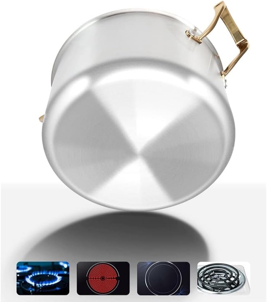 7-Piece Nonstick Cookware Set, Soup Pot, Frying Pan, Milk Pot, Steamer, Aluminum, Induction Compatible, Oven & Dishwasher Safe