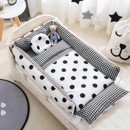 ベッドインベッド 新生児 ベビーベッド 布団セット 添い寝ベッド ベビー布団 折りたたみ 赤ちゃん 寝具 (枕、ベッド、掛布団付き) 取り外し 洗える可能 寝返り防止 安全 安心 出産祝い #27
