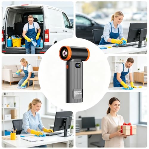 Mini soplador para detailing de coches ideal para limpiar la suciedad del teclado y ordenador 4