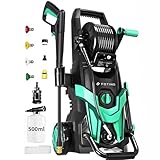 4500 PSI Pressure Washer, Power Washer with 4 Quick Connect Nozzle & Foam Cannon & Filter, High Pressure Washer for Cars/Fences/Driveways/Patio/Home Cleaning