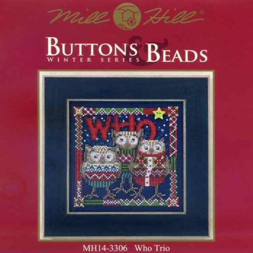 Image of Who Trio - Beaded Cross Stitch Kit MH143306 - Buttons & Beads 2013 Winter