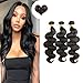 Produktbild Ugeat Tressen Haare Echthaar Verdichtung 100Gramm 3Bundles Remy Brasilianische Haarverlangerung zum Einnahen 24"+26"+28" (Gewellt)