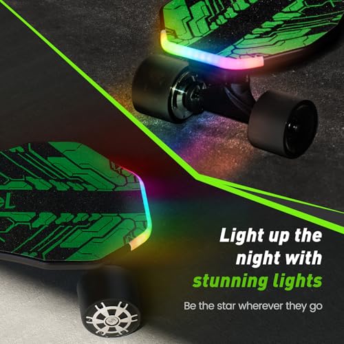 isinwheel V4/V6/V6pro/V8/V10 Electric Skateboard with Remote, 250W/450W/500W/1200W/3000W Brushless Motor, 9Mph/12Mph/30 Mph /32Mph Top Speed, Electric Longboard for Adults &Teens