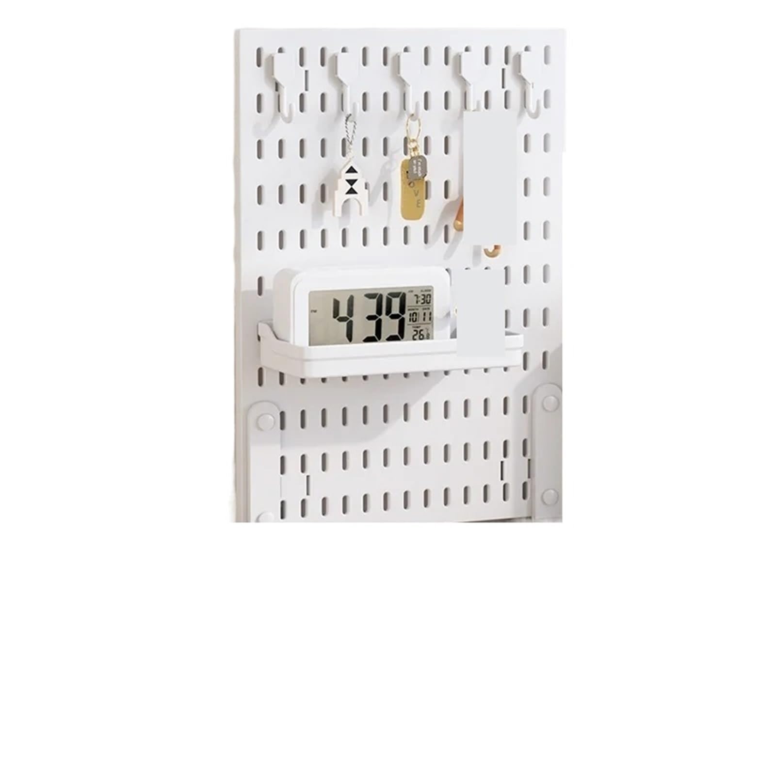 RUWLFE Desktop Pegboard Storage Kit: Stand-up Clip - On Panels, for Home Office and Study for Wall Organizer(Color2)