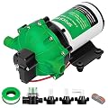 SPECSTAR 51-Series Fresh Water Pump, 12V DC 6.0GPM 70 PSI Self Priming Diaphragm Water Pump Include 1/2" Garden Hose Adapters RV Marine Water Pump for Yacht, Garden, Camper