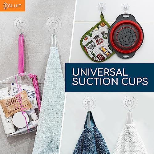 Image of Suction Cup Hooks, Removable Hooks for Wall, Window, Glass, 3 lbs, 14 pcs