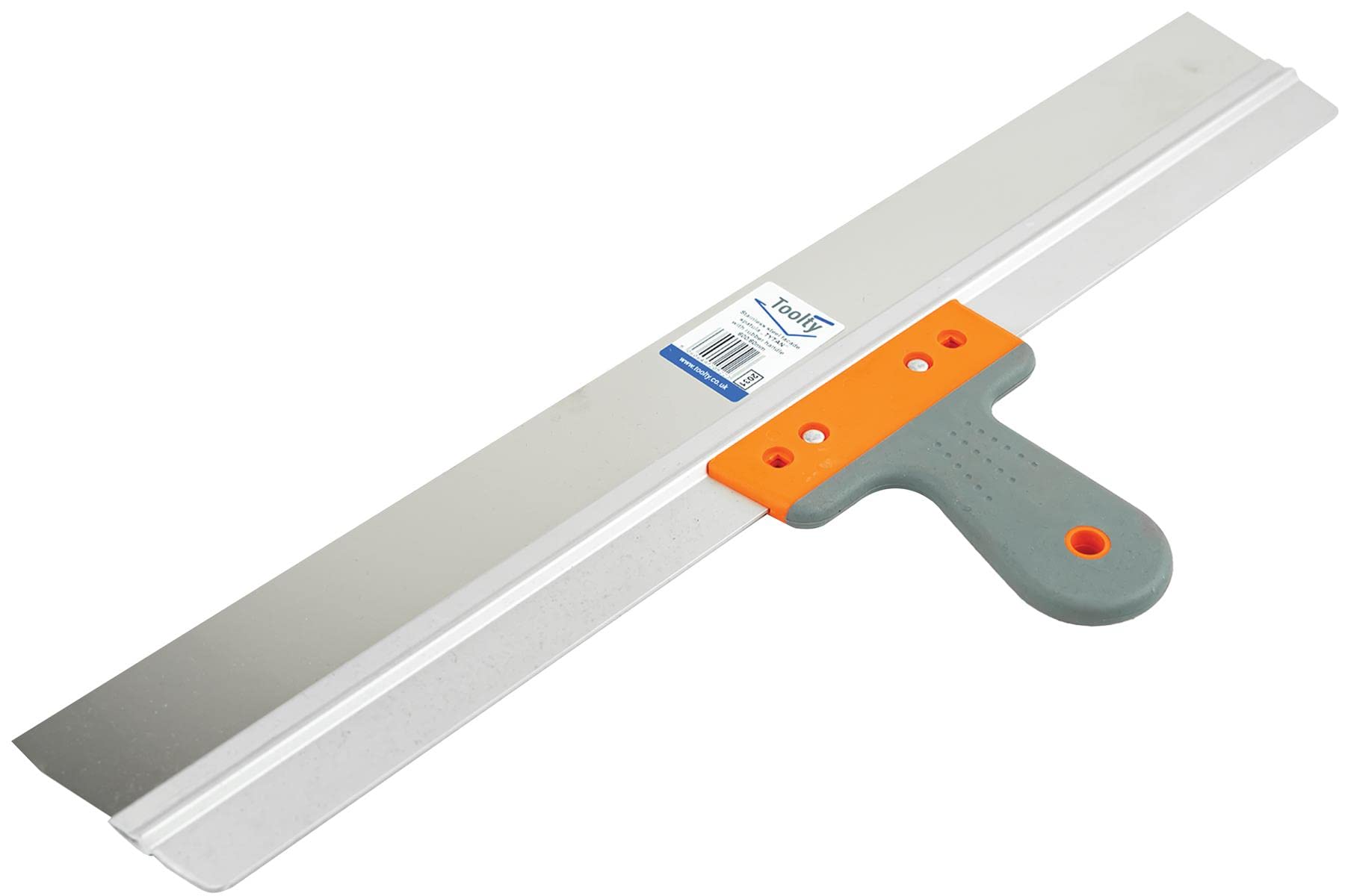Toolty Multi-Colour Stainless Steel Taping Knife, Flexible Wall Putty Knife, Drywall Scraper, Finishing Coat Spatula - 600Mm (23.62") - Aluminum - Diy - Tlty-2021