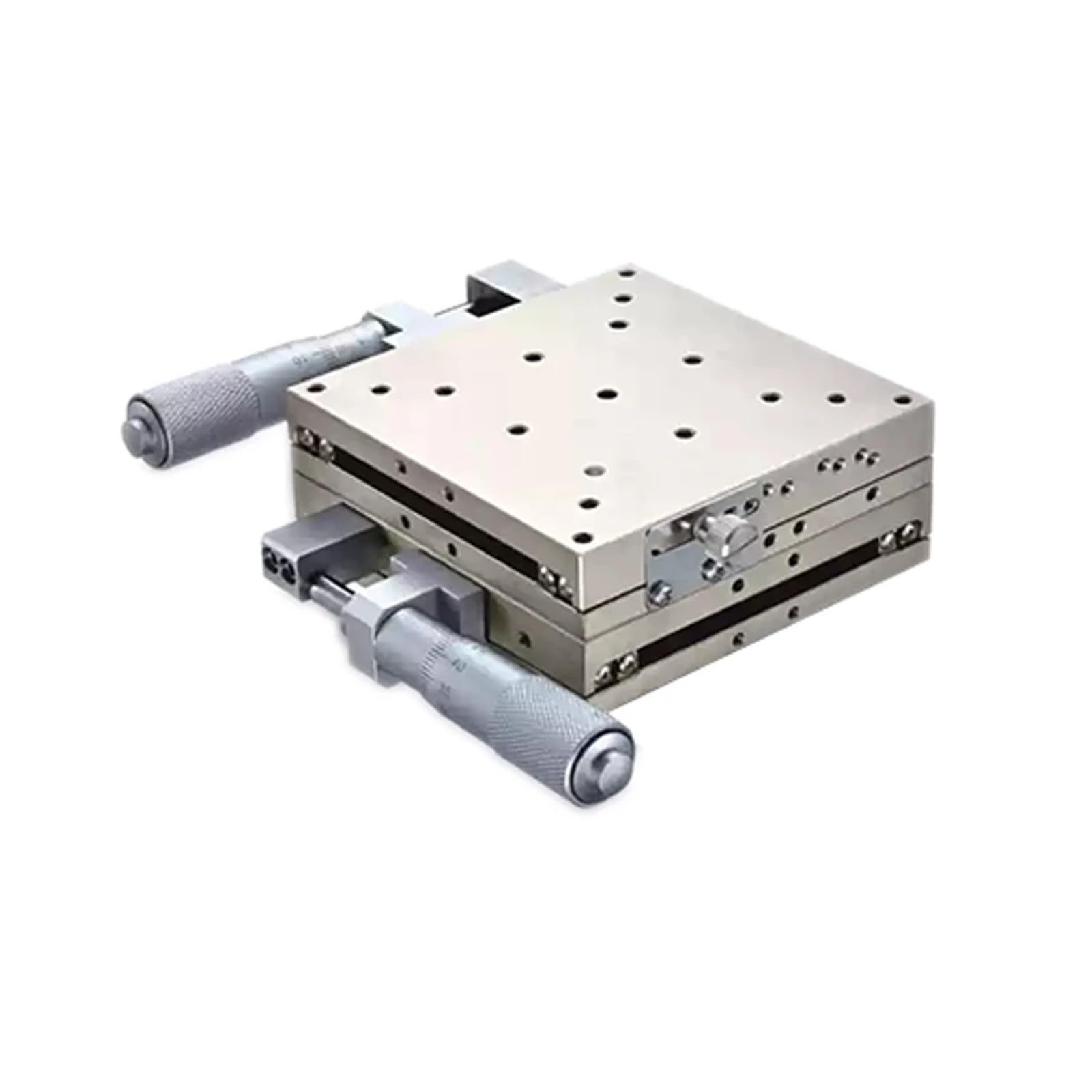 WNVXJGNSO Micrometer Sliding Table XY axis LBY100 Optical Displacement Platform 100 * 100mm Lab Manual Linear Stainless Steel Stage(LBY100-R)
