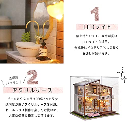 Maison de poupée miniature kit DIY, le cadeau idéal avec Corgi et LED - 3