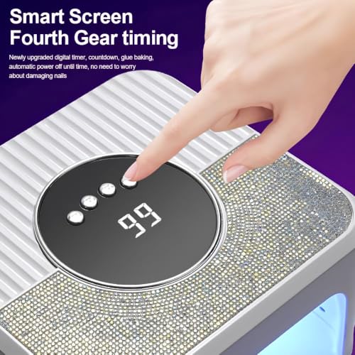 Image of THR3E STROKES Professional Intelligent LED Automatic Sensor LED UV Nail Dryer Nail Curing Nail Art Lamp Manicure Pedicure Tool Gel Based Nail Polish for All Kind of Nail Paints (268W L5)