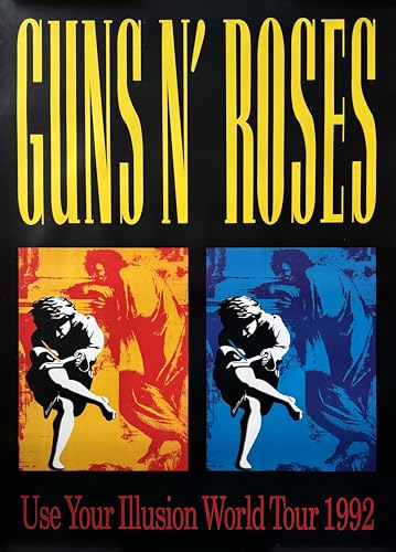 Guns N' Roses Poster Tournée 1992 Grand Format Affiche Vintage Hard Rock Décoration Murale