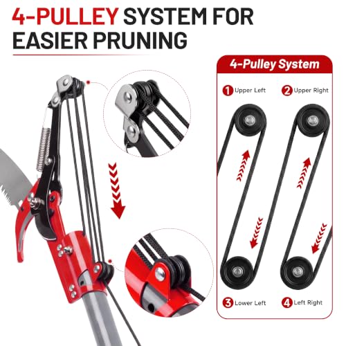 Suchtale 10FT Pole Tree Pruner for High Branch Trimming with Saw - Image 4