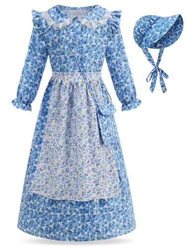 Disfraz de princesa azul para niñas talla 120 miniatura 1