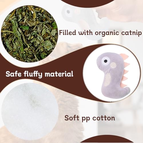 6Pcs Catnip Jouets Souris, Teeth Cleaning Jouet Interactif à l'herbe à Chat, Mini en Peluche Jouet à Mâcher à l'herbe à Chat pour Kicking, Playing and Indoor Interacting – Image 4