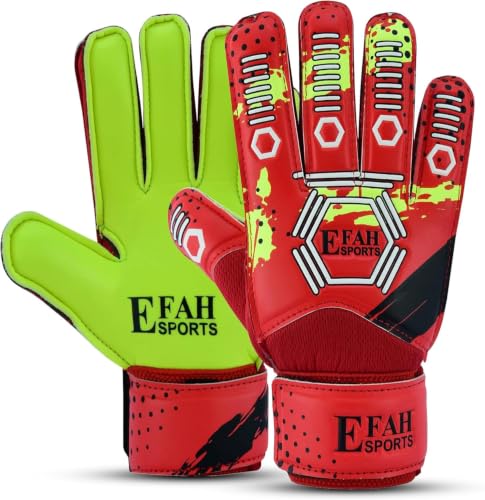 EFAH SPORTS Soccer Goalkeeper Gloves for Kids Boys Children...