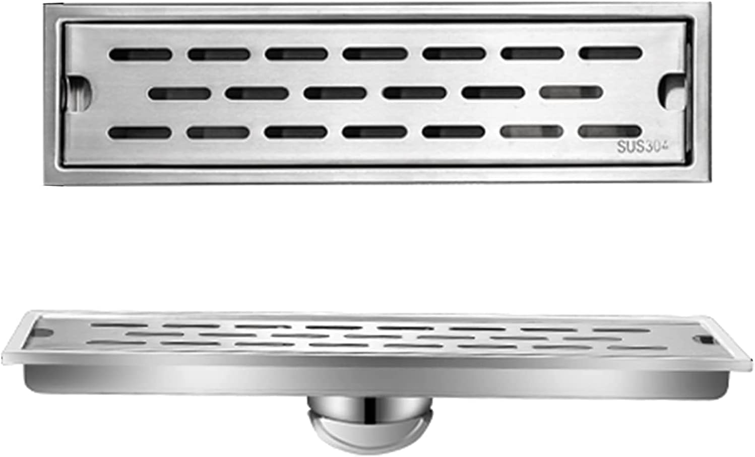 Siphon de douche en acier inoxydable avec grille amovible pour salle de bain