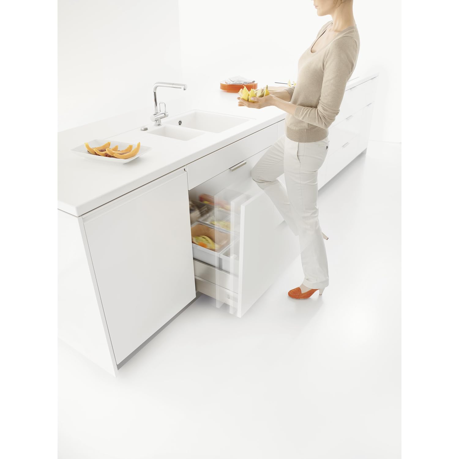 BLUM SERVO-DRIVE UNO eins2fünf zestaw do segregacji śmieci, szerokość korpusu 600 mm