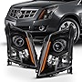 AKKON - For Black 2010 2011 2012 2013 2014 2015 2016 Cadillac SRX Halogen Left+Right Side Headlights Set