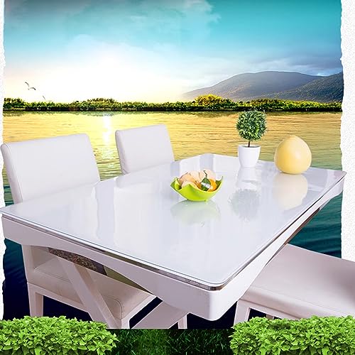 Protecteur de table en plastique transparent 60x120 nappe pvc imperméable repas