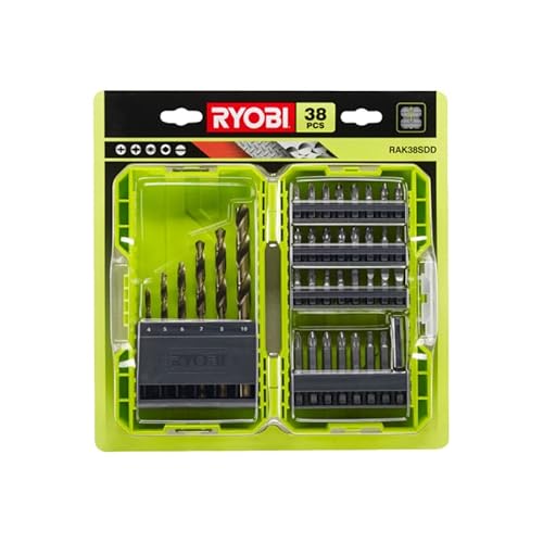 Pack RYOBI Perceuse Visseuse R18DD2 18V One Plus 2 batteries 2 0Ah chargeur Coffret antichocs empilable 38 accessoires porte embouts - vue 6