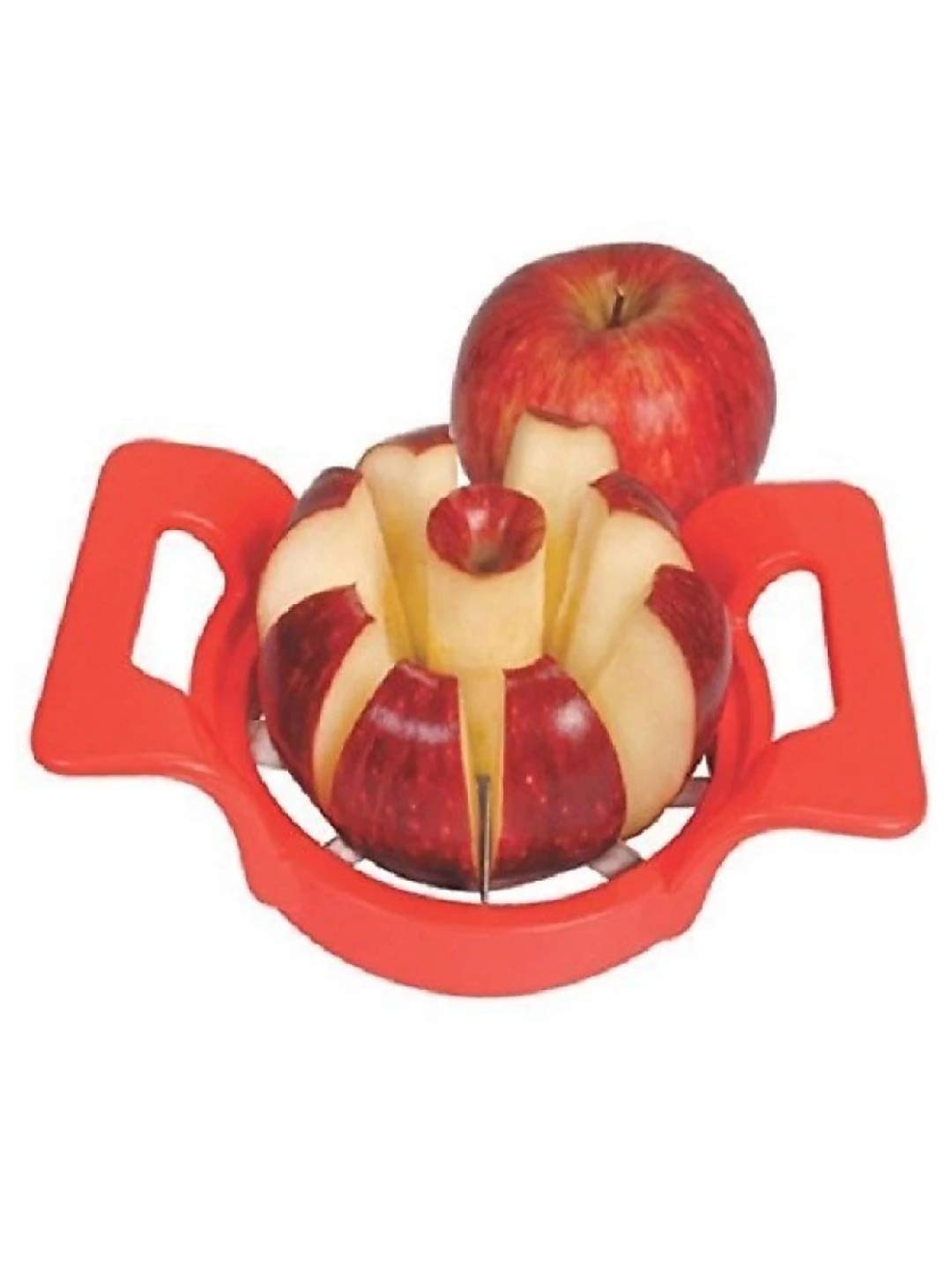 Bluewhale Plastic Apple Cutter Manual Fruit Slicer Divider with Handle for Kitchen - Pack of 1
