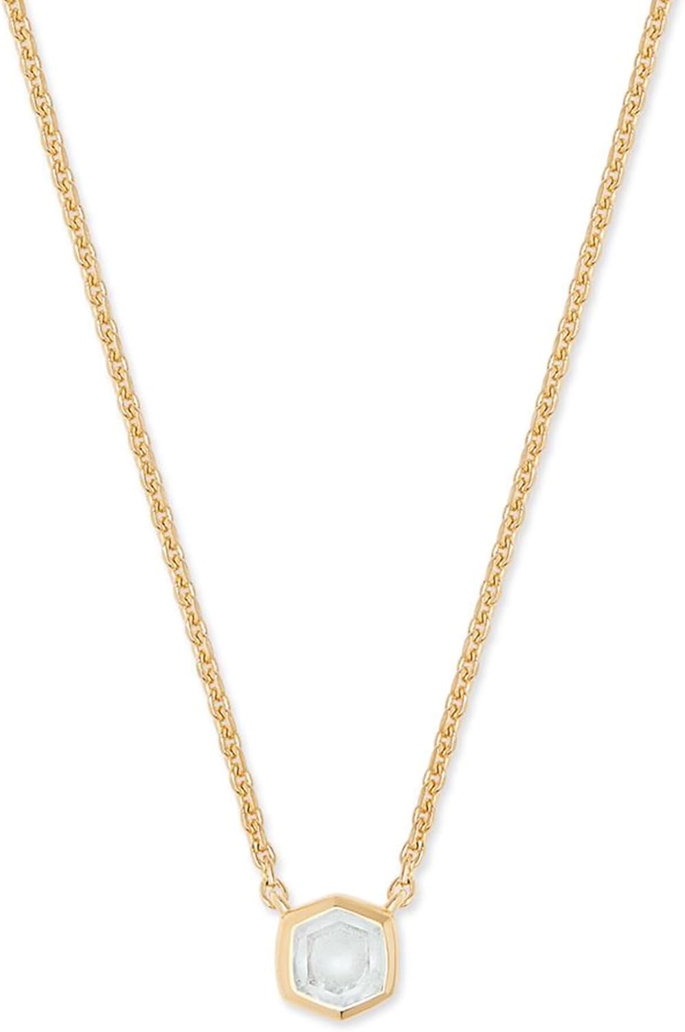 Kendra Scott Davie Pendant Necklace in 18K Gold Vermeil, Fine Jewelry for Women, Rock Crystal