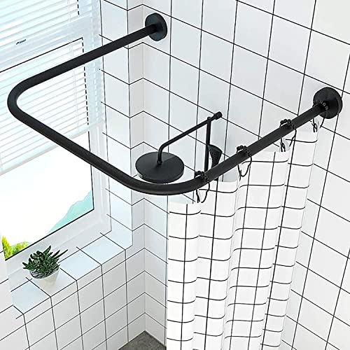 Barre de douche angle en U sans perçage extensible pour votre baignoire