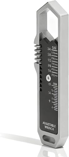 EDC - Llave ajustable de 316 a 34 pulgadas, 5 a 0.748 in, multiherramienta, dispositivo EDC con clip de bolsillo desmontable y ajuste de dedo