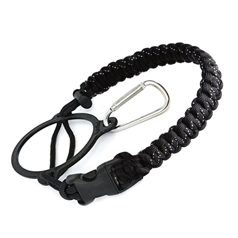 Water Bottle Strap - Adjustable Holder - Carrier Strap Cord With Safety, Compass And Carabiner, For Wide Mouth Bottle Handle Strap