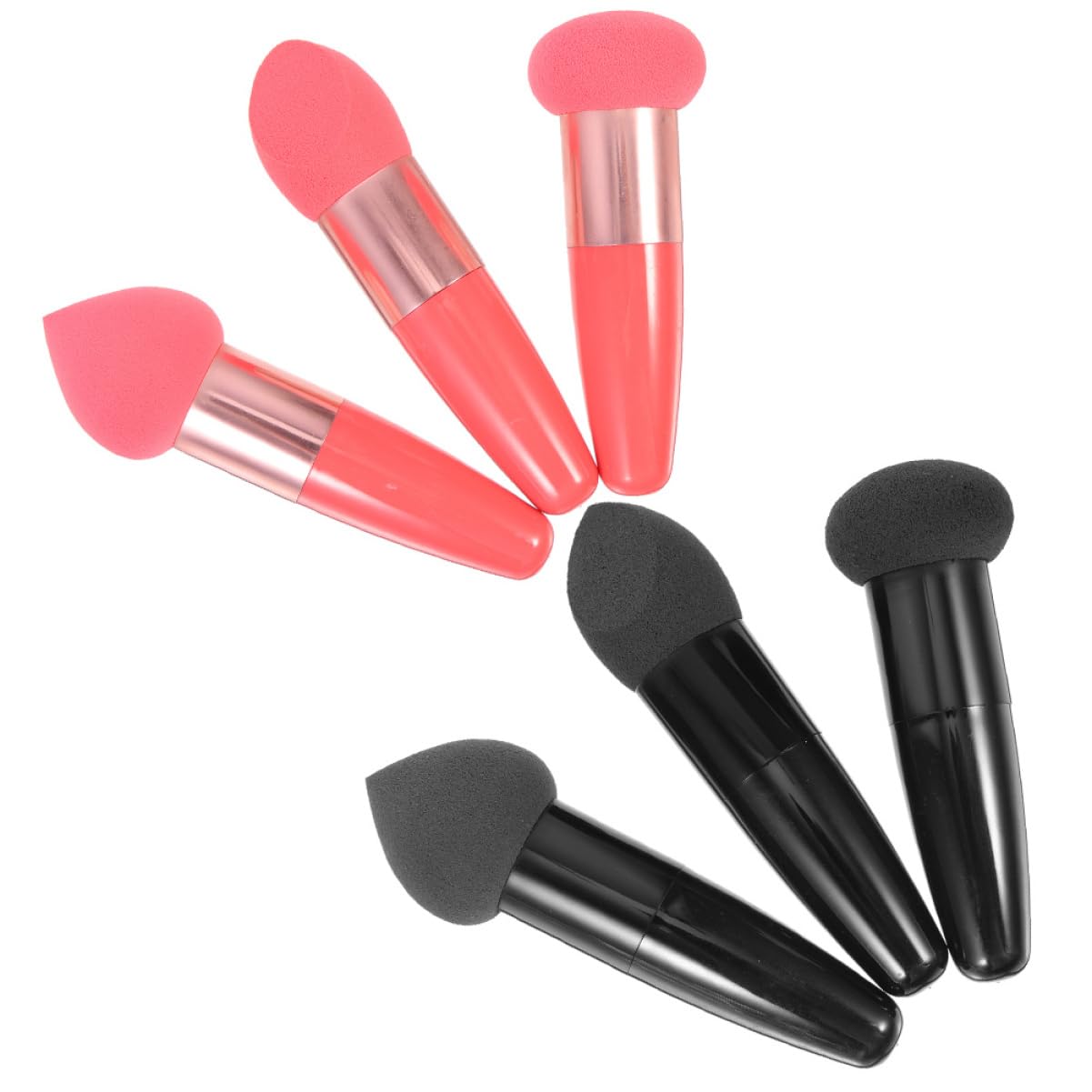 minkissy Pcs Little Mushroom Makeup Pen Maquillaje Limpieza Esponja Cepillo Viaje Maquillaje Plumas Esponja Maquillaje Plumas Esponja Seca Base Facial Esponjas Mango Maquillaje Miss Emulsión