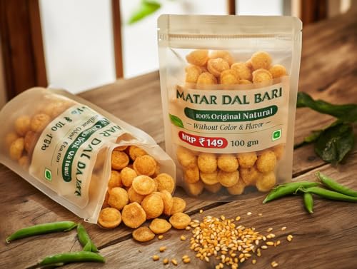 Image of 100% Original Matar Dal bari,No color,No Fragrance mix,Matar dal bari,100gms pack of 1