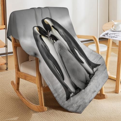 Couverture pingouin chaude pour calmer les nuits fraîches de bébé