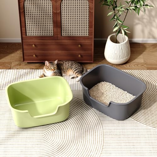 Arenero Grande Abierto para Gatos con Laterales Altos y Entrada Baja miniatura 7