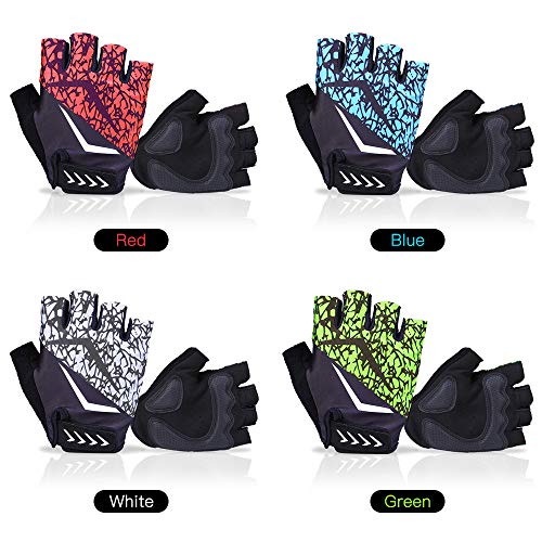 Luvas de ciclismo, Romacci Luvas de ciclismo Luvas de bicicleta meio dedo antiderrapante Luvas respi