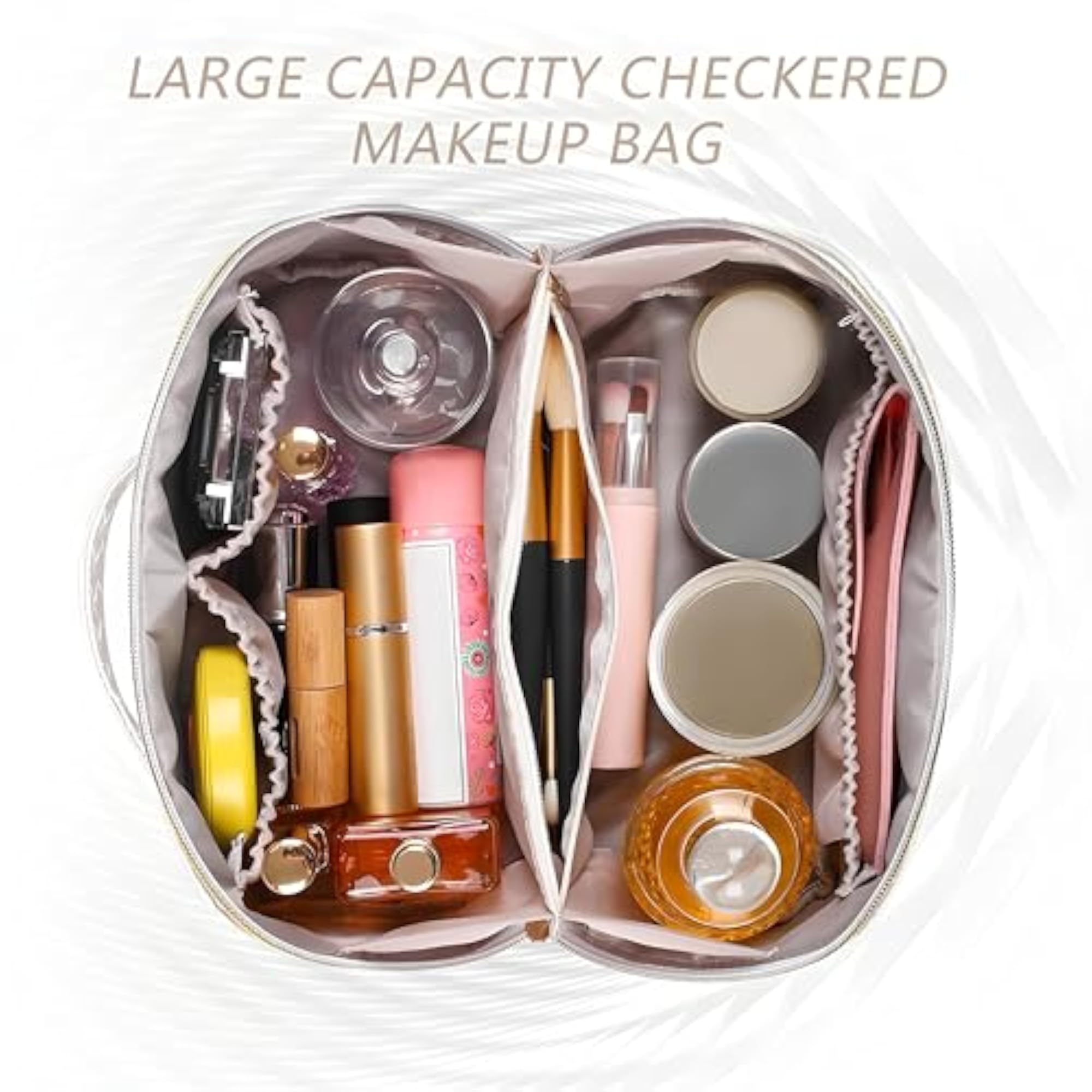 Multifunctional Leather Makeup Organizer Bag for Girls