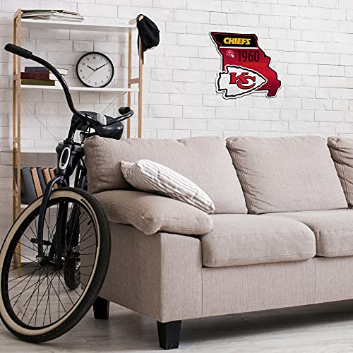 Image of Rico Industries NFL Football State Shape Shape Cut Pennant - Home and Living Room Decor - Soft Felt EZ to Hang