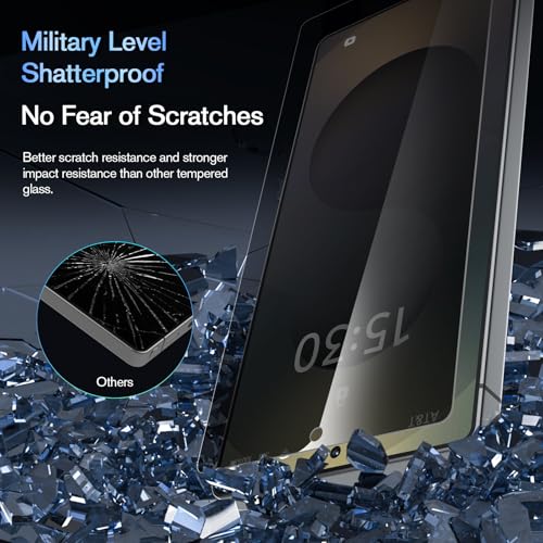 Image of SHILD (Pack of 2) Privacy Tempered Glass Screen Protector for Samsung Galaxy S25 Ultra (6.9-inch) | 9H Hardness | S-Pen Compatible | 100% Fingerprint Unlock | HD Clarity | Easy Installation Tray | Anti-Spy Privacy Protection