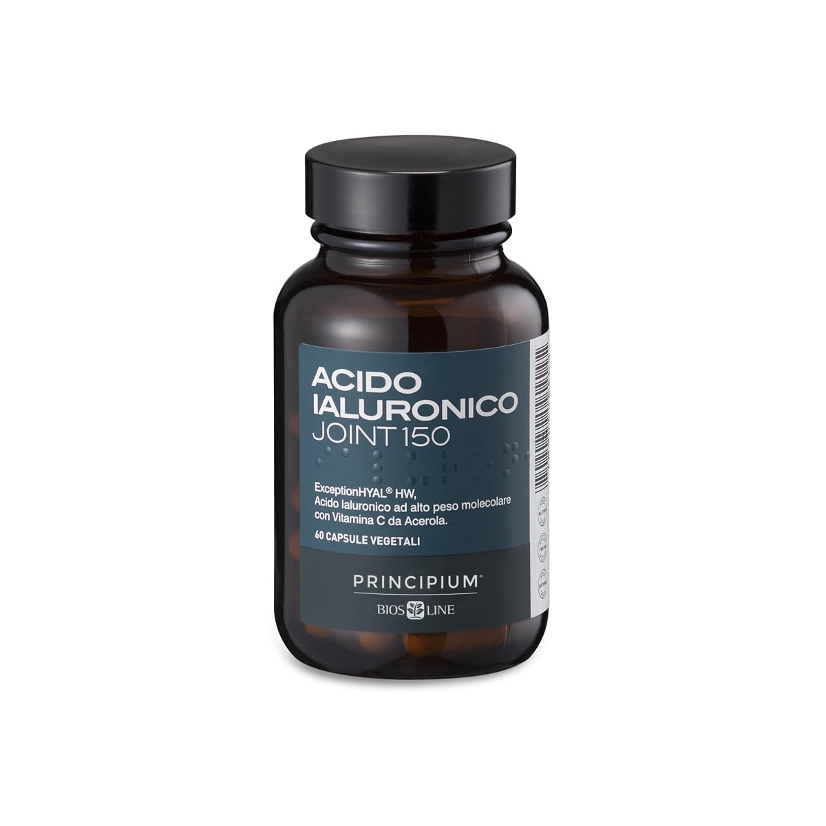 BIOS LINE Principium Acido Ialuronico Joint 150, Integratore Alimentare per Cartilagini e Articolazioni, Senza Glutine e Lattosio, Vegan, 60 Compresse