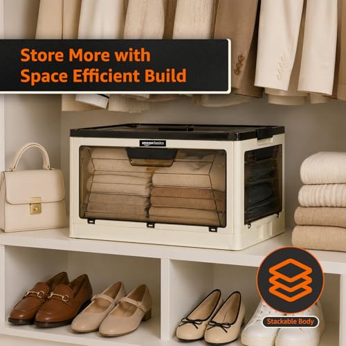 Image of Amazon Basics Plastic Wardrobe for Bedroom Drawer, Drawers Organisers, Cupboard Organizer & Wardrobe Organiser (1 Layer)