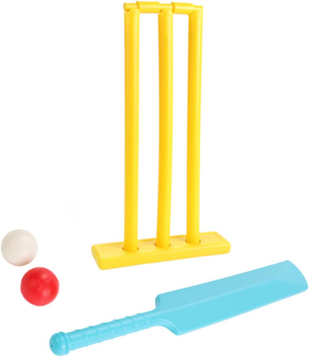 Kids Cricket Set, Plastics Cricket Bat Set, Bat and Ball and Wicket Stand, for Adults, Kids, Beginners, for Beach, Backyard, Garden
