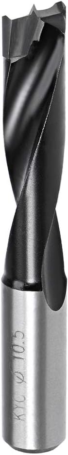 sourcing map Brad Point Drill Bits for Wood 10.5mm x 70mm Forward Turning HSS for Woodworking Carpentry Drilling Tool